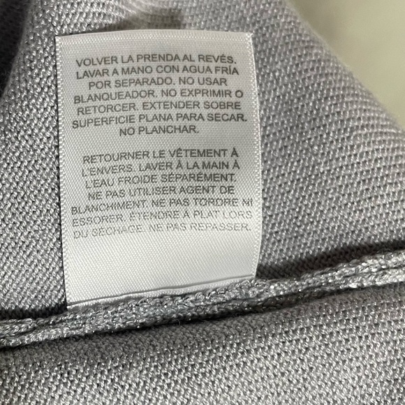 Alfred Dunner 3/4 Sleeve Silver Blouse w/Attached Jacket Rhinestones Sz L - Picture 7 of 7